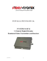 Fiber Tronix FT-FOTR-1V-ST-S Installation Manual preview