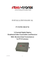 Fiber Tronix FT-FOTR-1VD-ST-S Installation Manual предпросмотр