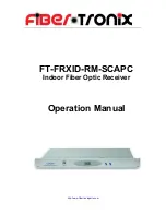 Preview for 1 page of Fiber Tronix FT-FRXID-RM-SCAPC Operation Manual