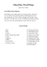 FiberFlies PixelWhips Quick Start Manual preview