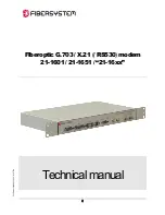 Preview for 1 page of Fibersystem 21-1601 Technical Manual