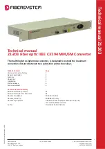 Fibersystem 21-203 Technical Manual preview