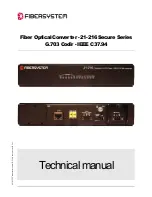 Предварительный просмотр 1 страницы Fibersystem 21-216 Technical Manual