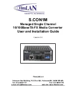 Preview for 1 page of FibroLAN S.CON1M User And Installation Manual