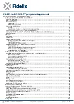 Preview for 1 page of Fidelix multiDISPLAY FX-HP Programming Manual