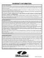 Preview for 12 page of Field Controls 46248700 User Manual