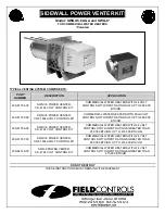 Preview for 1 page of Field Controls 46256400 Manual