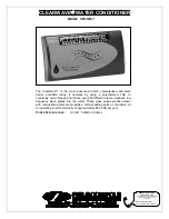 Preview for 1 page of Field Controls CLEARWAVE CW-HD-1 Manual