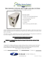 Preview for 1 page of Field Controls Healthy Home System Trio-16 Manual