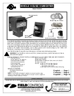 Preview for 1 page of Field Controls TM-2000 Instruction Manual