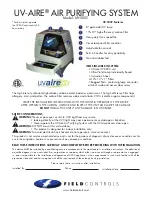 Field Controls UV-Aire Air Purifying System UV-500C Manual preview