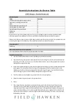 Preview for 1 page of FIELD HAWKEN Zennor Table Assembly Instructions