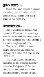 Preview for 2 page of Fieldpiece ACH Operator'S Manual