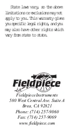 Preview for 11 page of Fieldpiece ACH Operator'S Manual