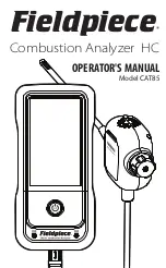 Fieldpiece CAT85 Operator'S Manual preview