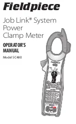 Предварительный просмотр 1 страницы Fieldpiece Job Link SC480 Operator'S Manual