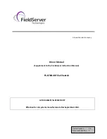 Preview for 1 page of FieldServer Fike Cheetah FS-8700-48 Driver Manual