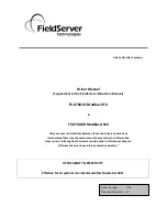 FieldServer FS-8700-01 Driver Manual preview