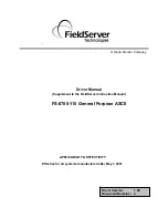 FieldServer FS-8700-115 Instruction Manual preview