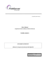 FieldServer FS-8700-12 Driver Manual preview