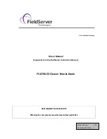 FieldServer FS-8700-23 Driver Manual preview