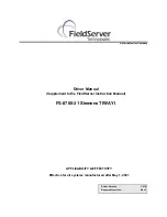FieldServer FS-8700-31 Siemens TIWAY I Driver Driver Manual preview