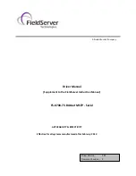 FieldServer FS-8700-73 Driver Manual preview