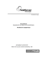 FieldServer FS-8700-74 Driver Manual preview