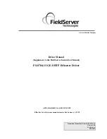 FieldServer FS-8704-13 Driver Manual preview