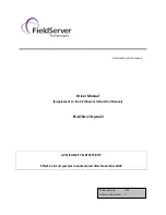 FieldServer Optomux FS-8700-17 Driver Manual предпросмотр