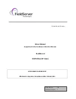 FieldServer Profibus FS-8700-113 Driver Manual preview