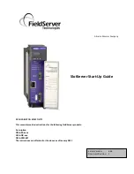 Preview for 1 page of FieldServer PS56-BAS-xxx Slotserver Start-Up Manual