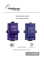 FieldServer QuickServer 1011 Startup Manual preview