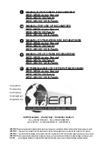 Preview for 1 page of Fiem MG100 B.Family Manual For Use