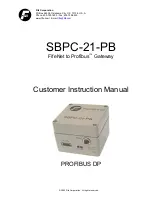 Preview for 1 page of Fife SBPC-21-PB PROFIBUS DP Customer Instruction Manual