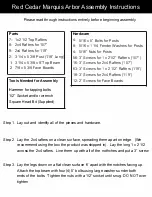 Предварительный просмотр 1 страницы Fifthroom Red Cedar Marquis Arbor Assembly Instructions