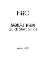 Fiio BTR3 Quick Start Manual предпросмотр