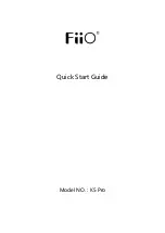 Fiio K5 Pro Quick Start Manual preview