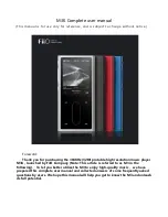 Preview for 1 page of Fiio M3K Complete User'S Manual