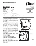 Preview for 1 page of Fike FIK-W-MONITOR Installation And Maintenance Instructions