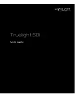 Preview for 1 page of FILM LIGHT Truelight SDI User Manual