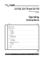 Preview for 1 page of Filsa ILV-120 Operating Instructions