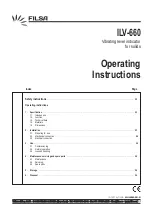 Предварительный просмотр 1 страницы Filsa ILV-660 Operating Instructions