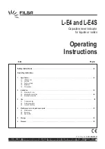 Filsa L-E4 Operating Instructions preview