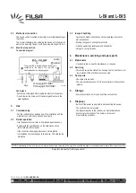 Preview for 4 page of Filsa L-E4 Operating Instructions