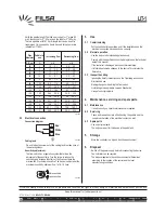 Preview for 4 page of Filsa LIT-1 Operating Instructions