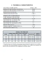 Preview for 6 page of Filtech DP 200 Use And Maintenance Manual