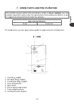 Preview for 13 page of Filtech DP 200 Use And Maintenance Manual