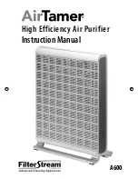 Предварительный просмотр 1 страницы FilterStream AirTamer A600 Instruction Manual