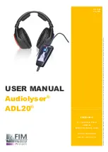 FIM MEDICAL Audiolyser ADL20 User Manual preview